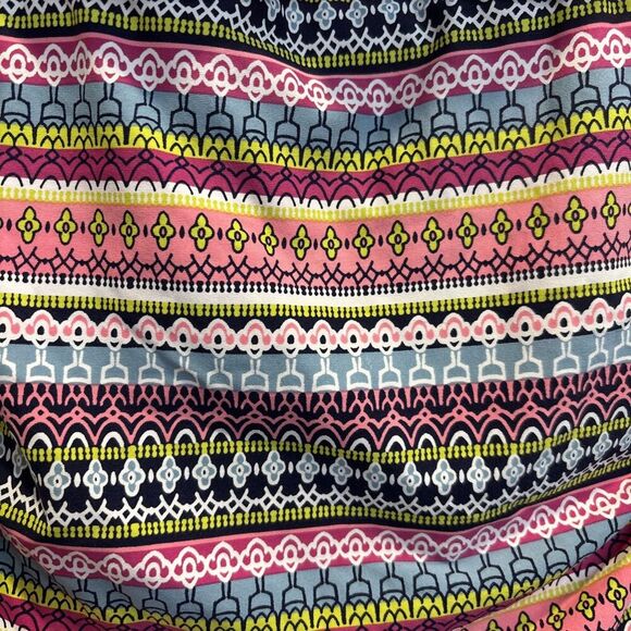 Anne Cole Twist Front Geometric Stripe Swim Bandeau Tankini Top Small Beach Pool - Picture 4 of 9